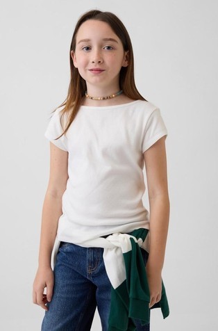 Oprijeta majica s kratkimi rokavi za deklice