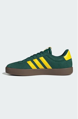 ADIDAS VL Court 3.0 Suede Shoes Collegiate Green / Yellow / Gold Metallic 3