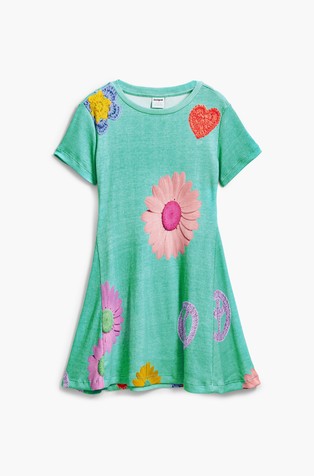 DESIGUAL Obleka s potiskom Modra - Blue / Multi 4