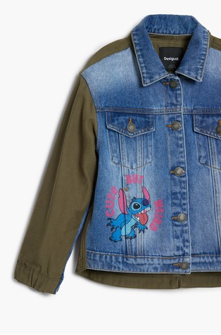 DESIGUAL Stitch™ jakna iz kombinacije tkanin Večbarvna - Blue / Green 4