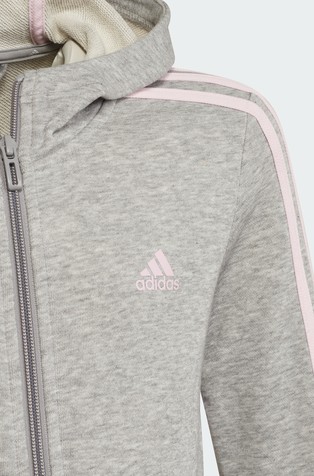 ADIDAS Essentials 3-Stripes jopa s kapuco in zadrgo Siva - Grey 3