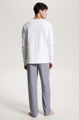TOMMY HILFIGER Original logo majica z dolgimi rokavi Bela - White 2