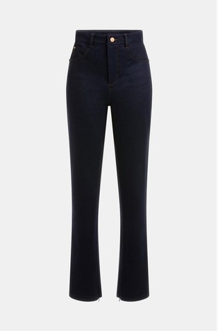 GUESS Straight fit hlače iz viskozne mešanice z videzom denima Modra - Blue 10