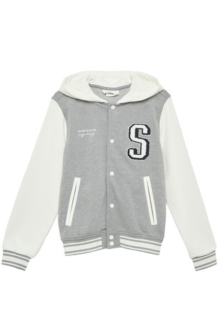 College jopa s kapuco in barvnimi bloki