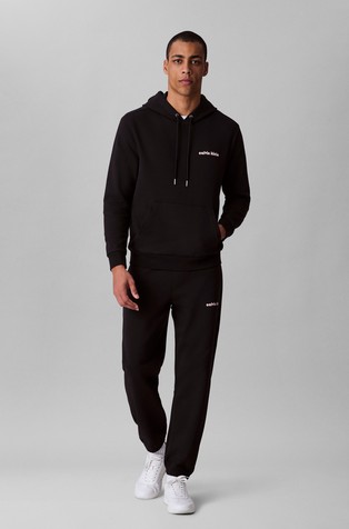 CALVIN KLEIN Pulover s kapuco iz bombažne mešanice Črna - Black 5