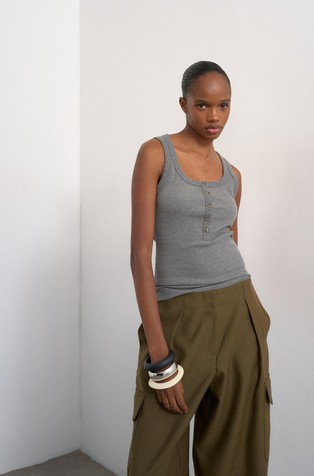 TSELLA majica brez rokavov iz raztegljivega bombaža