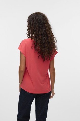 VERO MODA VMFILLI T-shirt in modal-blend Washed Red 2
