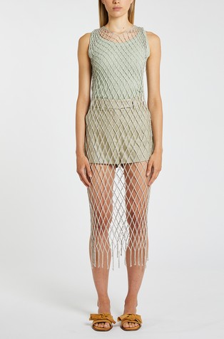 Openwork mesh dress