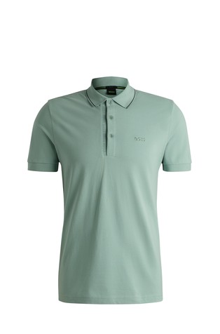 Cotton-piqué slim-fit polo shirt with tonal logo