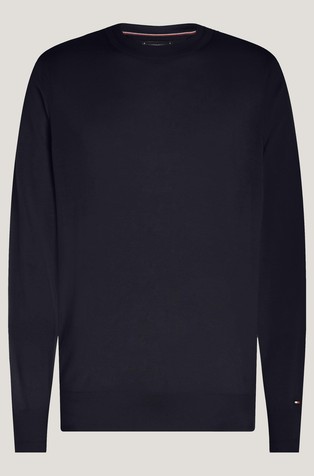 TOMMY HILFIGER Pulover iz merino volne Modra - Dark Blue 5