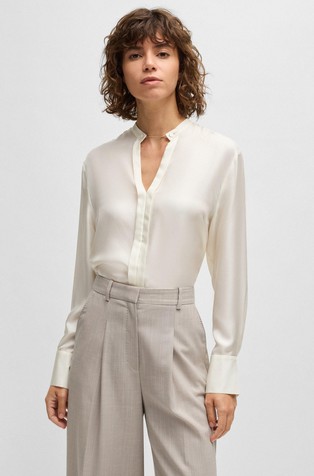Relaxed-fit blouse in silk