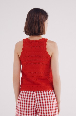 SPRINGFIELD Top with openwork pattern Red 2
