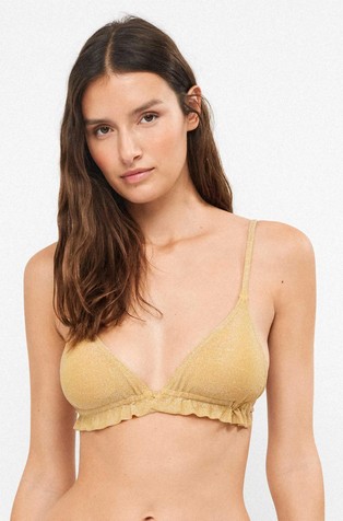 Triangel zgornji del kopalk iz svetleče tkanine