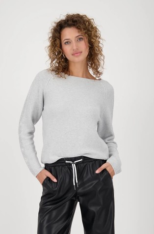 Pleten pulover z okrasnimi kamenčki