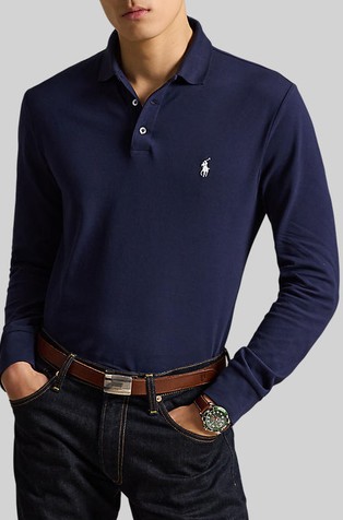 Custom Slim fit Stretch Mesh Polo Shirt