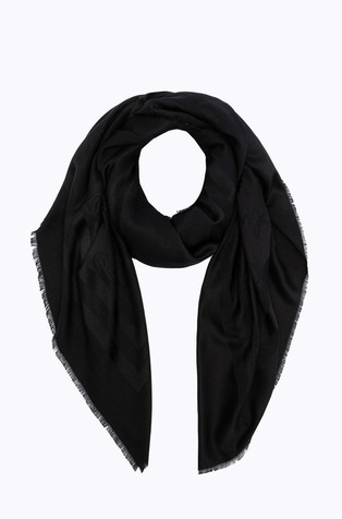 Scarf with tonal lettering