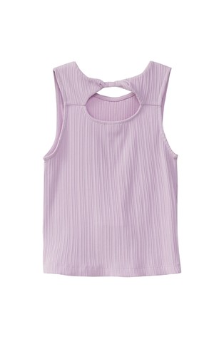 S.OLIVER Stretchy top made of ribbed fabric with a cut-out Lilac 2