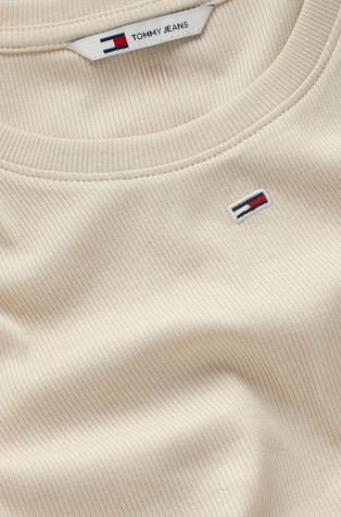 TOMMY HILFIGER Slim fit rebrasta majica brez rokavov Bež - Beige 5