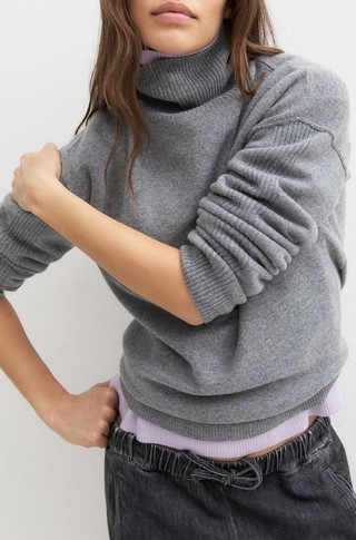Wool turtleneck sweater