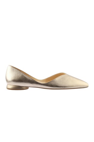 Basic Ballerinas in Metallic-look Leather