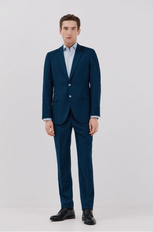 CORTEFIEL Serie XXI slim fit suknjič Modra - Blue 5