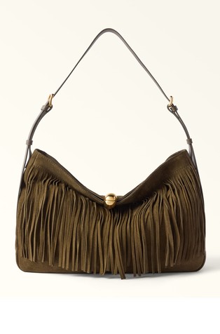 Large Suede Shoulder Bag