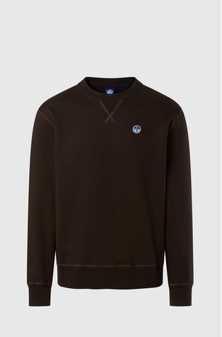 Cotton sweatshirt with logo patch