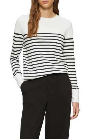 Striped viscose blend jumper