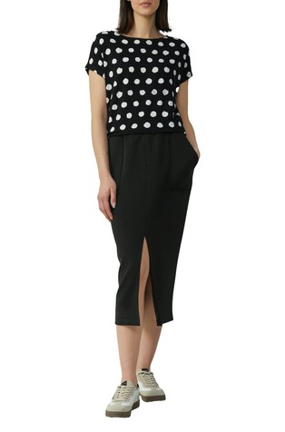 S.OLIVER Viscose polka dot T-shirt in a relaxed fit Black / Multi 3