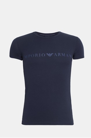 EMPORIO ARMANI Stretch cotton underwear set with T-shirt and trunks Blue 2