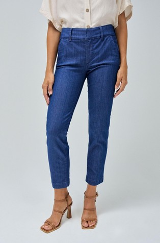 Secret push-in slim fit chino hlače s skrajšano dolžino