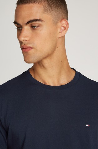 TOMMY HILFIGER Slim fit majica s kontrastnim patentom Modra - Dark Blue 4