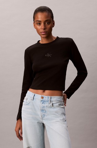 Monologo Long Sleeve Baby Tee