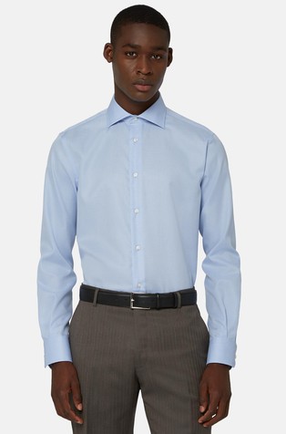 Cotton Glencheck Shirt Regular Fit