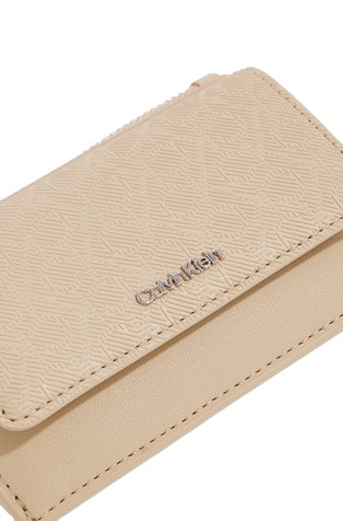 CALVIN KLEIN Zip Flap Cardholder Beige 4