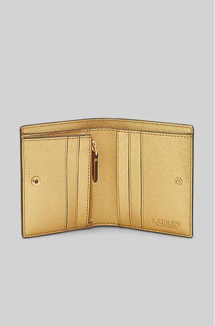 RALPH LAUREN Usnjena denarnica Zlata - Modern Gold 3