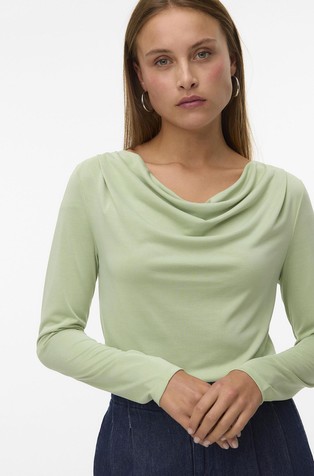 AWVALERIE majica z drapiranim ovratnikom