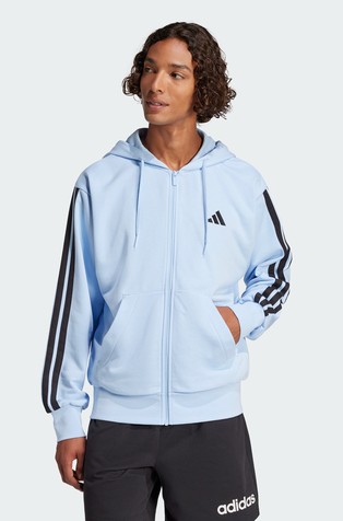 Essential 3-Stripes jopa s kapuco in frotirano notranjostjo