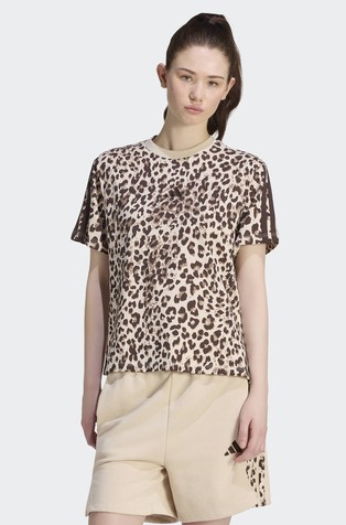 Leopard-print cotton T-shirt