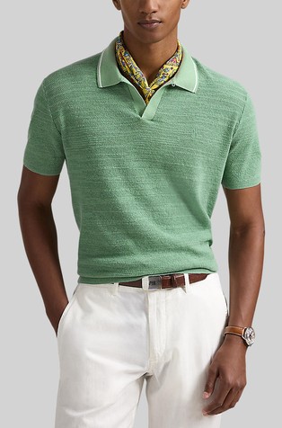 Textured Cotton-Linen Sweater