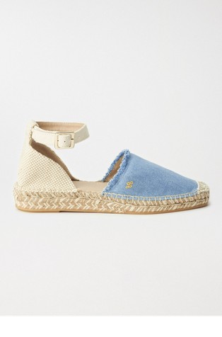 Flat denim espadrilles