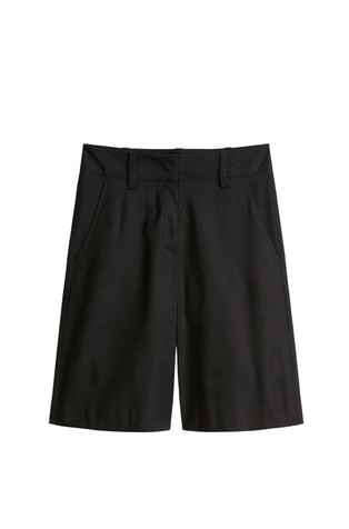Linen-blend shorts
