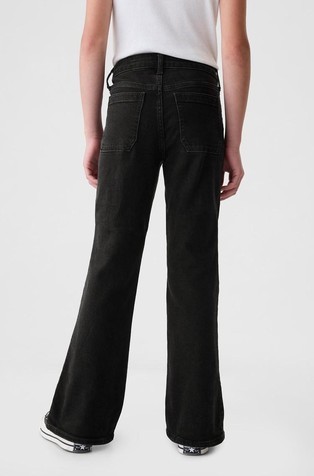 GAP Kids High Rise Flare Jeans Black Wash 3