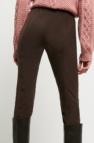 PENNYBLACK Skinny trousers in suede jersey Brown 2