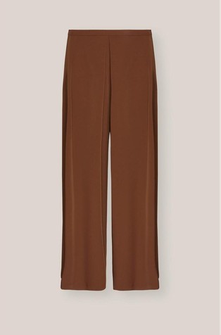 Wide-leg cropped trousers with pleats