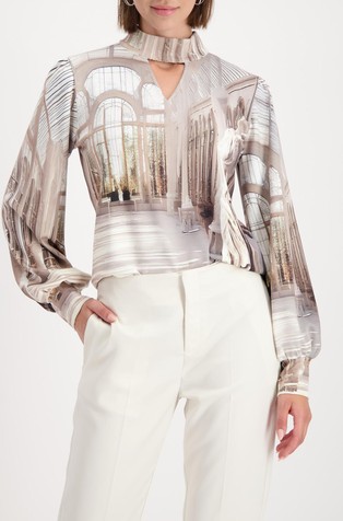 Vzorčasta bluza iz modalne mešanice