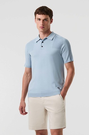 3D Knit short-sleeved polo shirt
