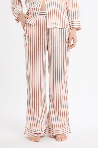 Medra satenast spodnji del pižame z vzorcem