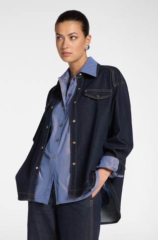 Relaxed fit denim shirt