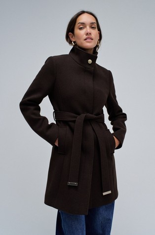 Grace woollen coat with belt